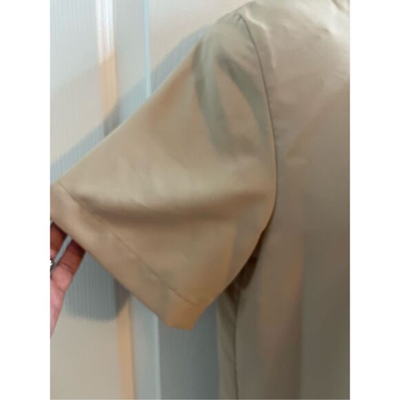 Kim Rogers Signature Tan Round Neck Blouse Women’s Size Medium Office Profession - Picture 3 of 5